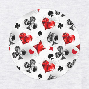Étiquettes Joueur de poker Joueur de cartes de jouer costumes