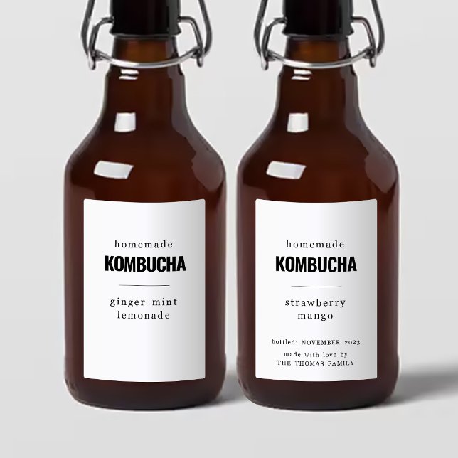 Étiquettes Kombucha maison (Créateur téléchargé)