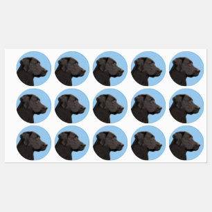 Étiquettes Labrador Retriever Black Peinture Original Chien A