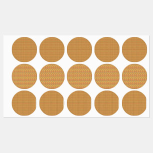 Étiquettes Les feuilles de papier d'emballage jaune, orange e