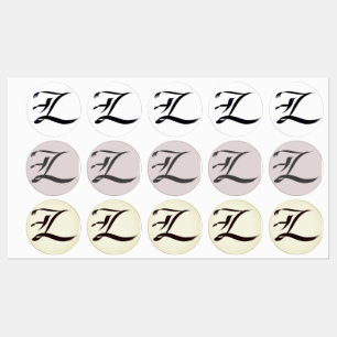 Étiquettes Lettre calligraphie "Z" de l'élégante monographie 
