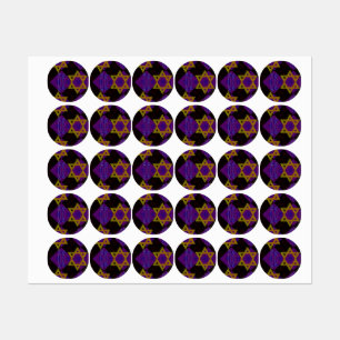 Étiquettes L'image à thème Hanukkah de SlipperyJoe's jaune do
