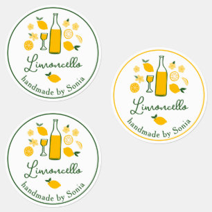 Étiquettes Limoncello Lemonade Lemon Artisanat artisanal CUST