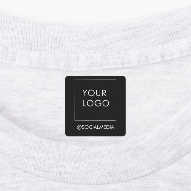 Étiquettes Logo de la société moderne Editable Black Business (Apposé)
