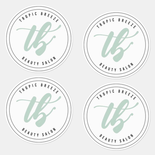 Étiquettes Logo de la société Tropic Breeze Turquoise Mint &  (Groupe)
