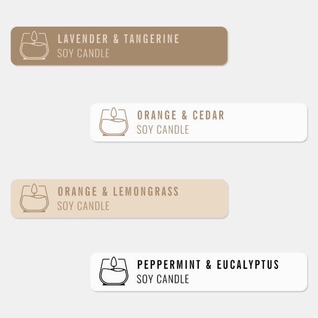 Étiquettes Logo de phoque étanche à bougies neutres Assorti (Groupe)
