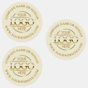 Étiquettes Logo d'entreprise personnalisé Beige pour la promo