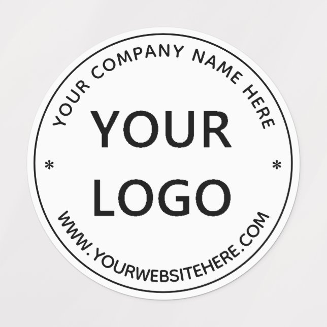 Étiquettes Logo d'entreprise personnalisé et texte de votre e (Design 1)