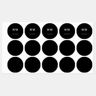 Étiquettes Logo Marque Noire Entreprise Commerciale Société