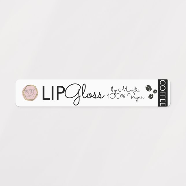 Étiquettes Logo moderne Lèvres brillant Marque Emballage café (Design 1)
