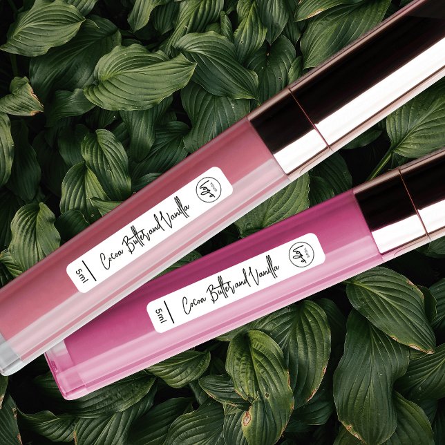 Étiquettes Logo moderne Lip Balm Tube produit de maquillage S (Minimalist lip product label with space for your logo and product scent name)