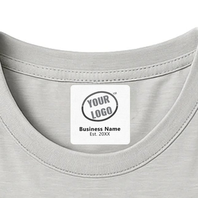 Étiquettes Logo personnalisé blanc Vêtements de tissu de marq (Créateur téléchargé)
