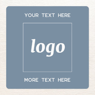 Étiquettes Logo Simple Avec Texte Business Dusty Blue
