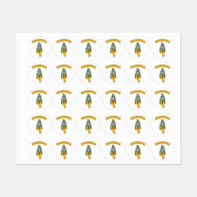 Étiquettes Lord Krishna (Feuille)