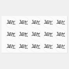 Étiquettes Love graffiti
