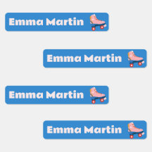 Étiquettes maigres pour stylos - Roller Disco Blue