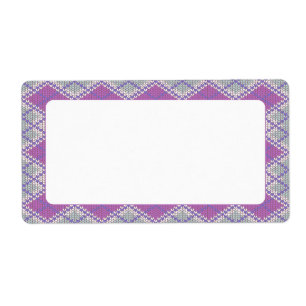 ÉTIQUETTES MAILLÉ ARGYLE LILAS 2"x3,75"