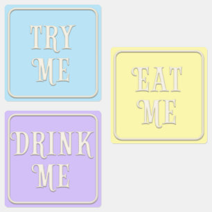 Étiquettes "Mange-Moi, Bois-Moi, Essaie-Moi" Wonderland Tea P