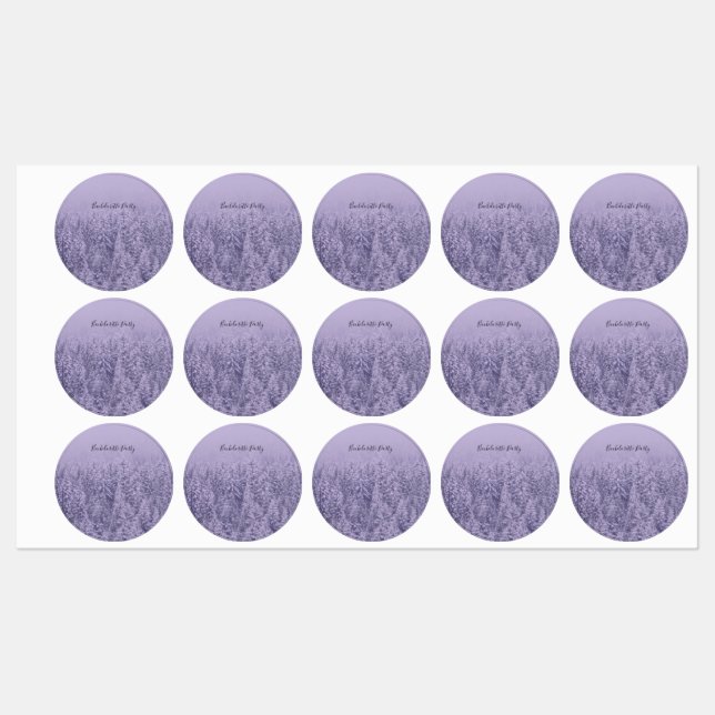 Étiquettes Mariage Lavender Bliss Bachelorette (Feuille)