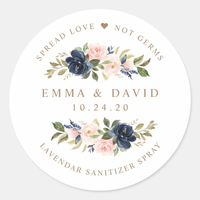 Étiquettes mariage Sanitizer (Devant)