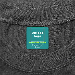 Étiquettes Marque commerciale sur Carré vert Turquoise Fer su