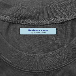 Étiquettes Marque d'affaires sur le rectangle bleu clair Fer