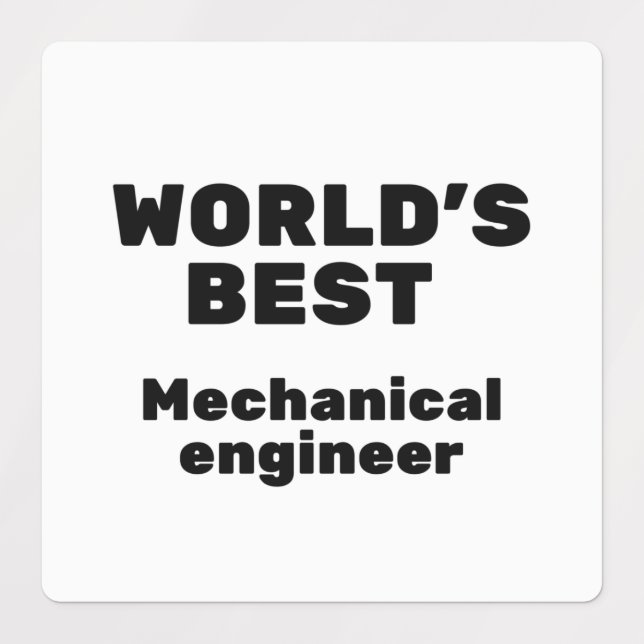 Étiquettes Meilleur ingénieur mécanique du monde (Design 1)