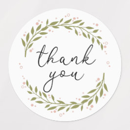 Étiquettes Merci vert