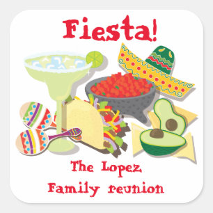 Étiquettes mexicain Fiesta autocollant
