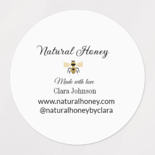 Étiquettes miel naturel abeille fait maison miel nid d'abeill