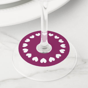 Étiquettes mignonnes pour verre à vin rouge burgun