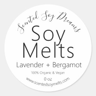Étiquettes minimalistes de cire de soja végétal bi