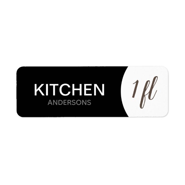 Étiquettes mobiles personnalisés - Cuisine noire (Devant)