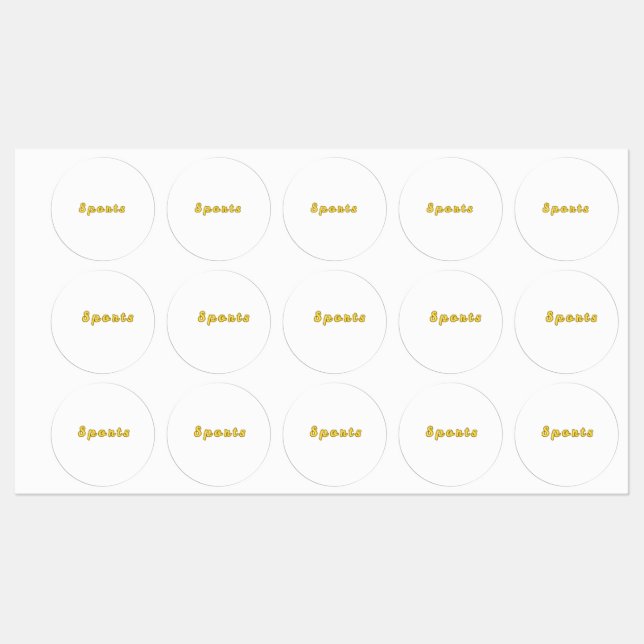 Étiquettes Mode sport minimal (Feuille)