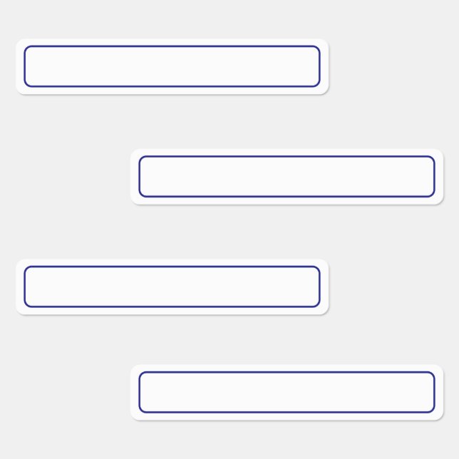 Étiquettes Modèle de bordure bleu et blanc simple (Groupe)