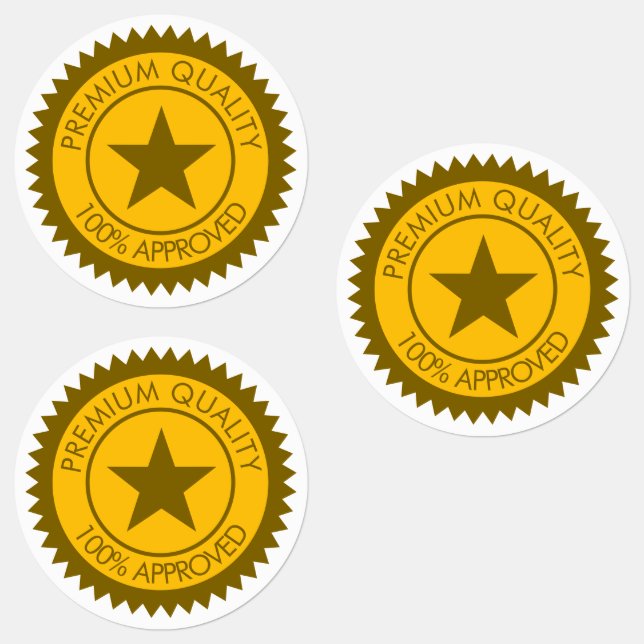 Étiquettes modèle de certificat de qualité supérie (Groupe)