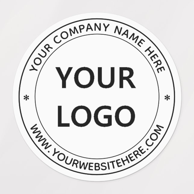 Étiquettes Modèle d'étiquettes de texte et de logo de société (Design 1)