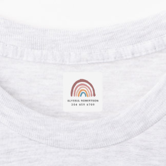 Étiquettes Moderne Pastel Rainbow Cute Kids