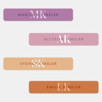 Moderne Simple Initial Purple Boho Waterproof Nom