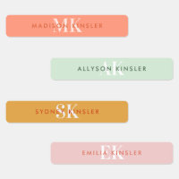 Moderne Simple Initial Rose Girl Waterproof Nom