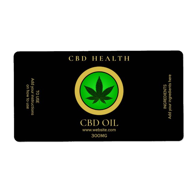 Étiquettes modernes de CBD Oil (Devant)