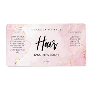 Étiquettes modernes de Serre de cheveux rose et or