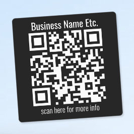 Étiquettes Modifiable instantanément QR Code & Business Name