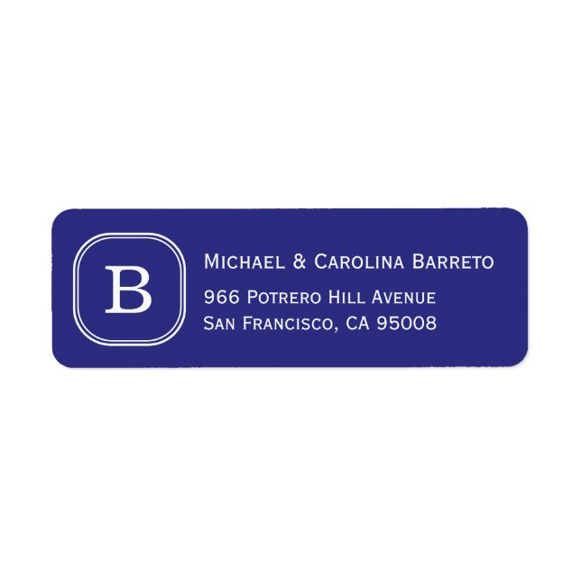 Étiquettes Monogrammes Bleus (Devant)
