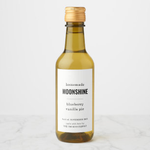 Étiquettes Moonshine faits maison