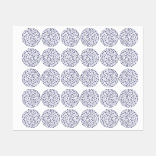 Étiquettes Motif de fleurs (Feuille)