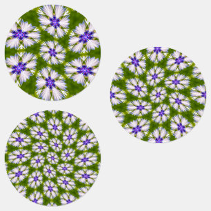 Étiquettes Motif de fleurs blanches