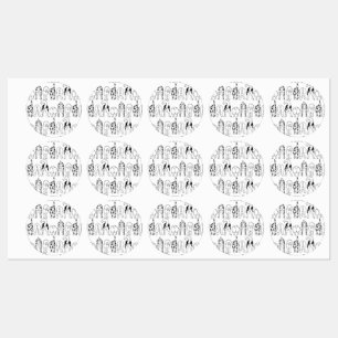 Étiquettes Motif des boutons de chien