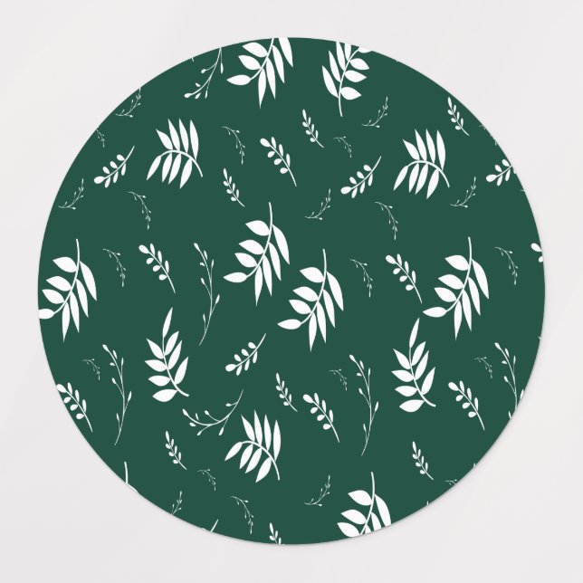 Étiquettes motif feuille (Design 1)