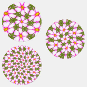 Étiquettes Motif Fleurs Cosmos